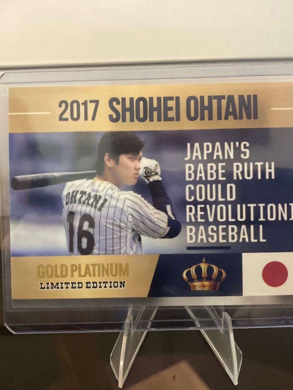 2017 Shohei Ohtani Gold Platinum Limited Edition Card - Blue & Gold 2000 made